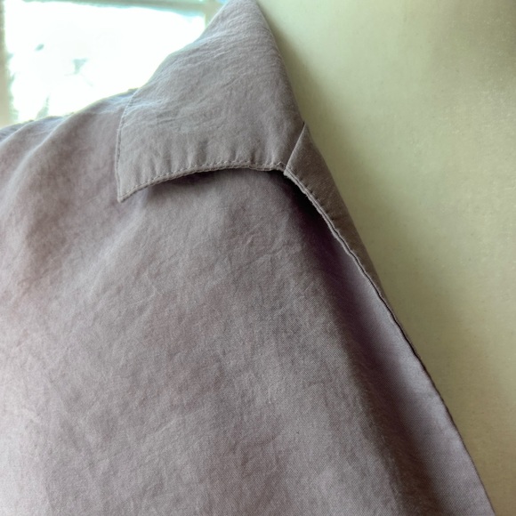 J Jill shirt women’s lavender modal long sleeve blouse roll sleeve button size S - Picture 3 of 7